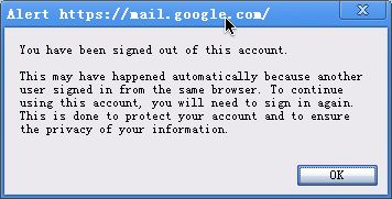 Alter of Chrome Frame When Logon Gmail Account