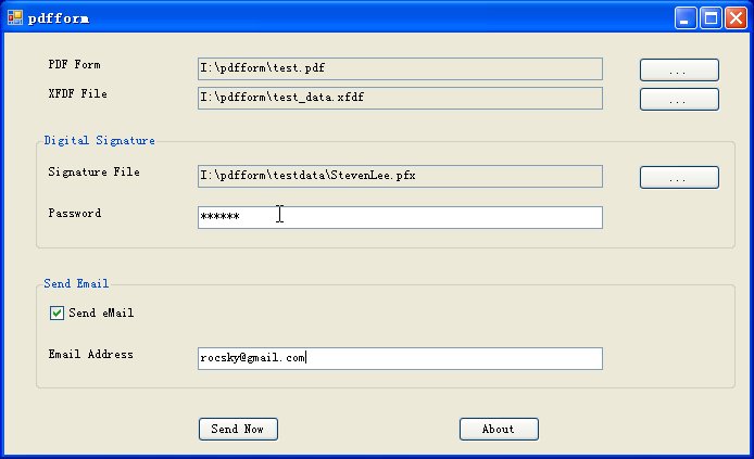 Merge XFDF to PDF Form ,Do Digital 
Signature and send to customer